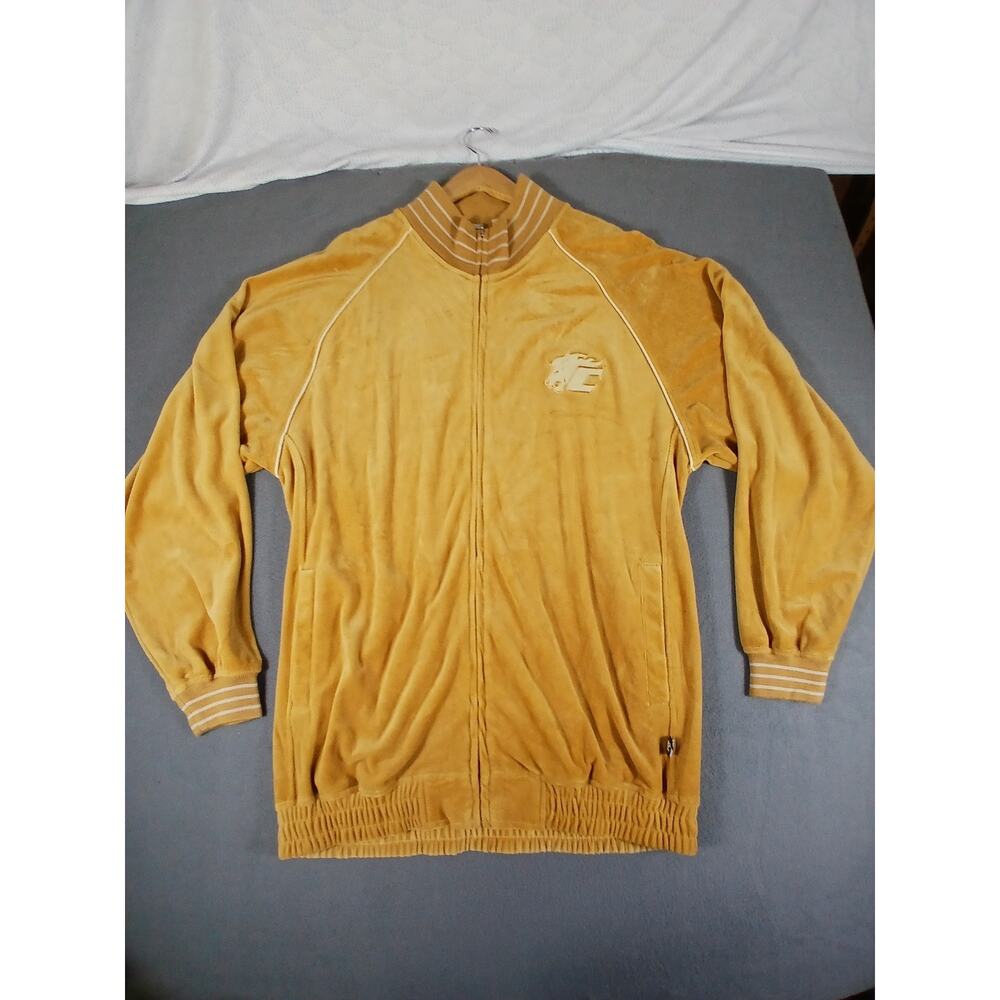 Vintage Clench Jeans Essential Element Velour Track Jacket 80s 90s Hip Hop XL